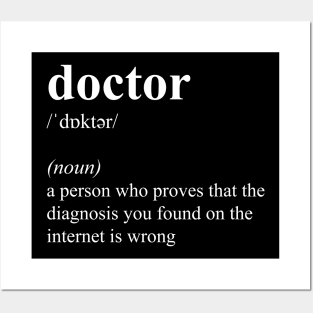 Funny Doctor Job Title Definition Posters and Art